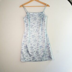 Altar'd State Y2K Floral Mini Dress Fairy Sleeveless Blue‎ Mini Dress Size M USA